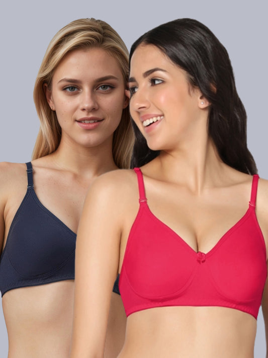 Eden01 Soft Padded Full Coverage Bra (Pack of 2)