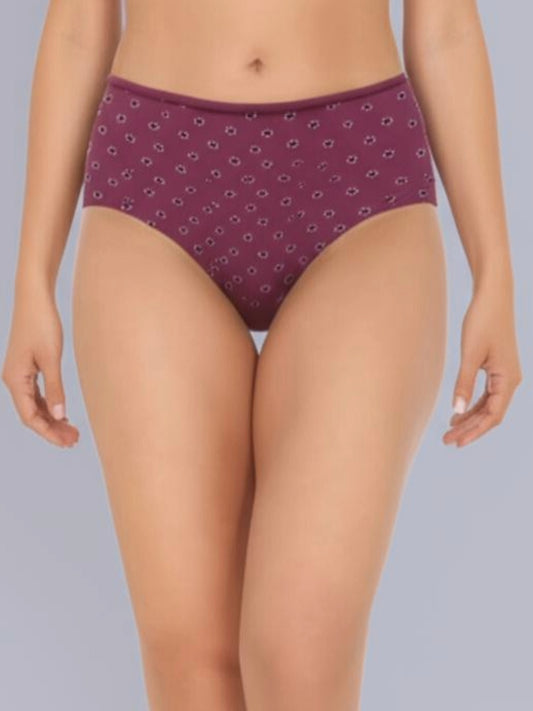 Eden Medium Rise Full Coverage Hipster Panty (Pack of 1) - Tomato Printed