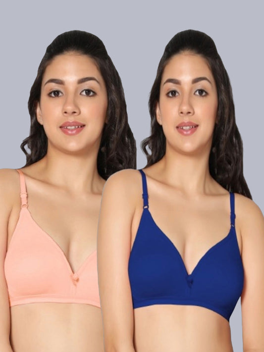 Eden02 Non Padded Medium Coverage Bra (Pack of 2)