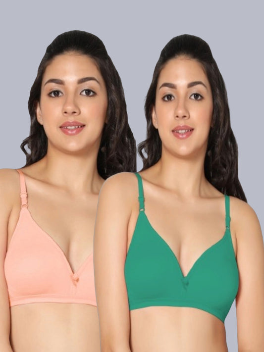 Eden02 Non Padded Medium Coverage Bra (Pack of 2)