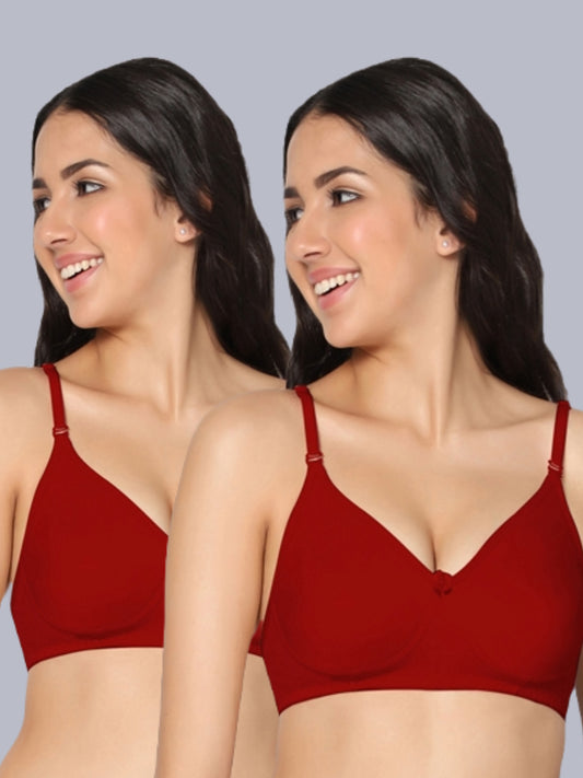 Ede01 Soft Padded Full Coverage Bra (Pack of 2)