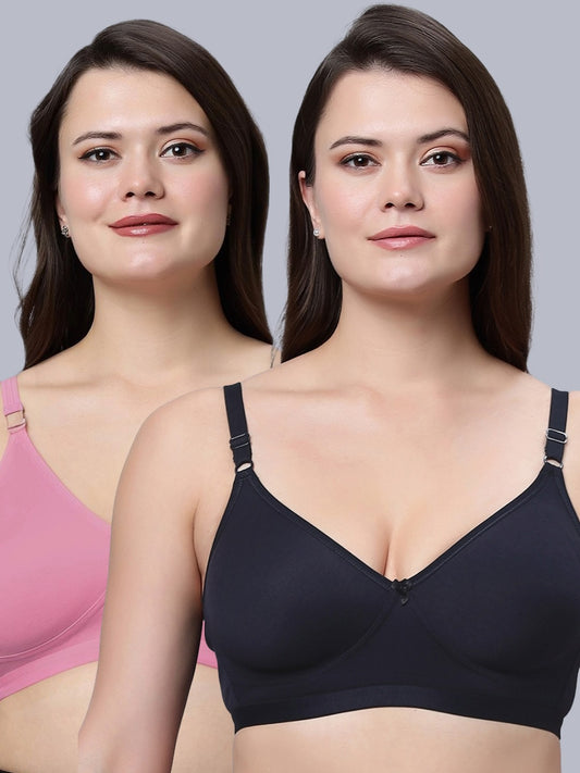 Eden08 Non Padded Full Coverage Bra (Pack of 2)