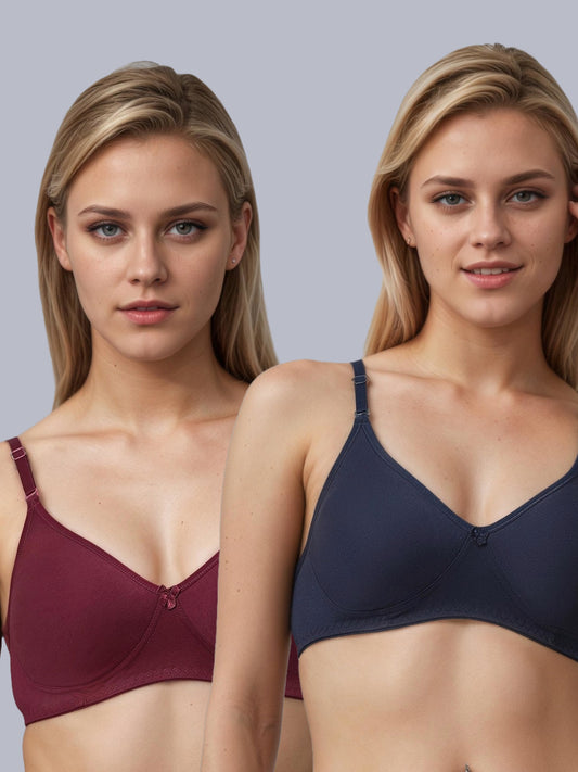 Eden01 Soft Padded Full Coverage Bra (Pack of 2)
