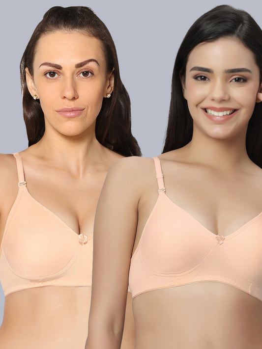 Eden101 Soft Padded Full Coverage Bra (Pack of 2)