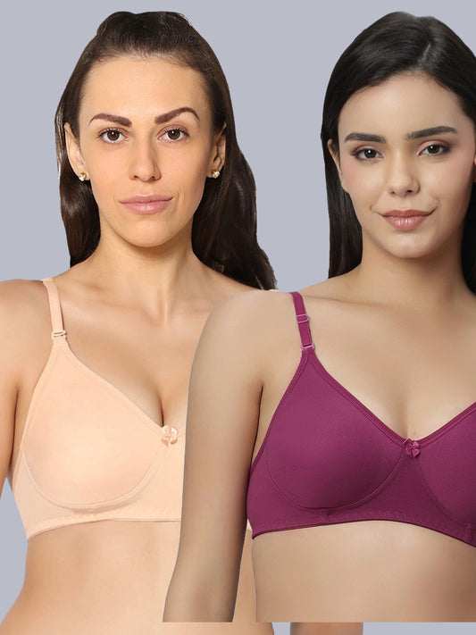 Eden101 Soft Padded Full Coverage Bra (Pack of 2)
