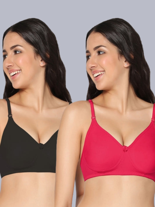 Eden01 Soft Padded Full Coverage Bra (Pack of 2)