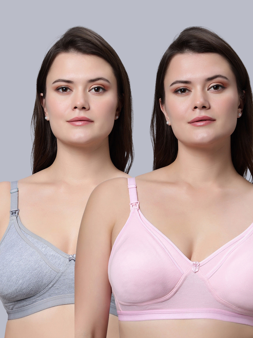 EDEN04 Full Coverage Non Padded Nursing/Maternity Bra  (Pack of 2)