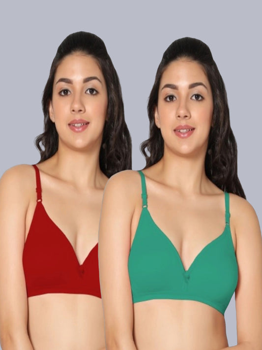 Eden02 Non Padded Medium Coverage Bra (Pack of 2)