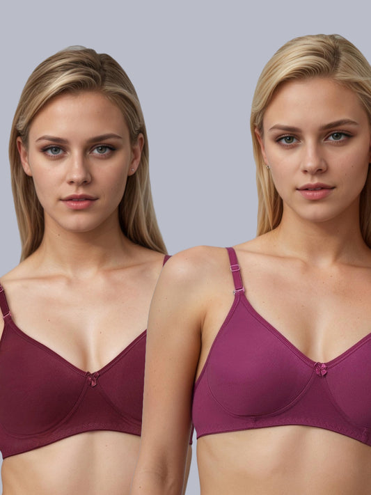 Eden01 Soft Padded Full Coverage Bra (Pack of 2)