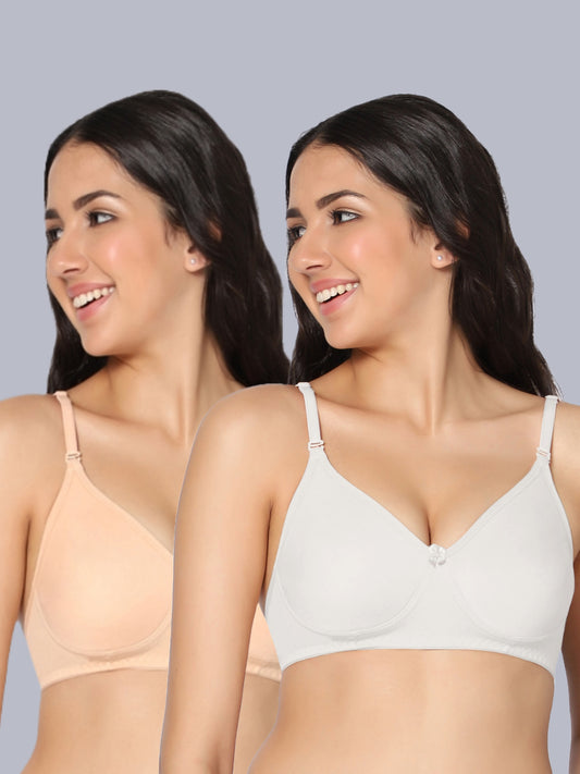 Eden01 Soft Padded Full Coverage Bra (Pack of 2)