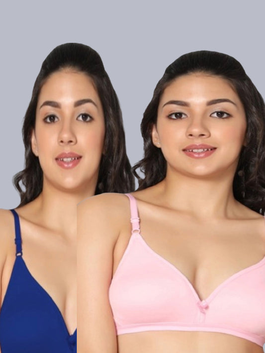 Eden02 Non Padded Medium Coverage Bra (Pack of 2)