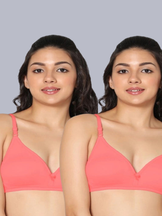Eden02 Non Padded Medium Coverage Bra (Pack of 2)
