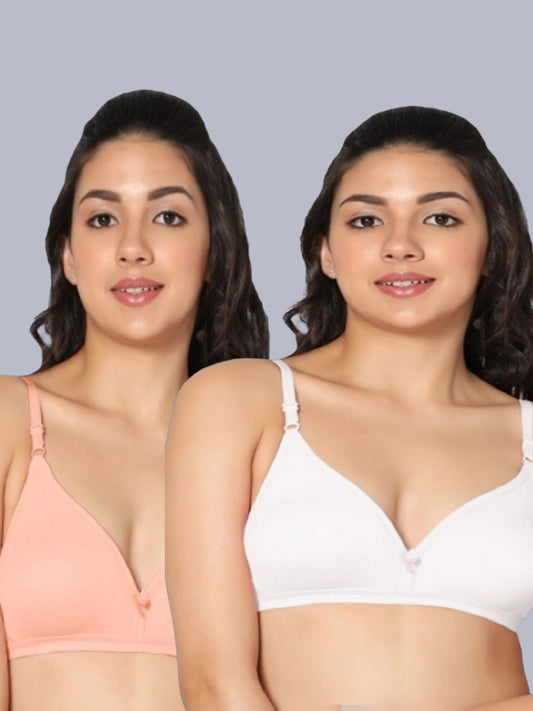 Eden02 Non Padded Medium Coverage Bra (Pack of 2)