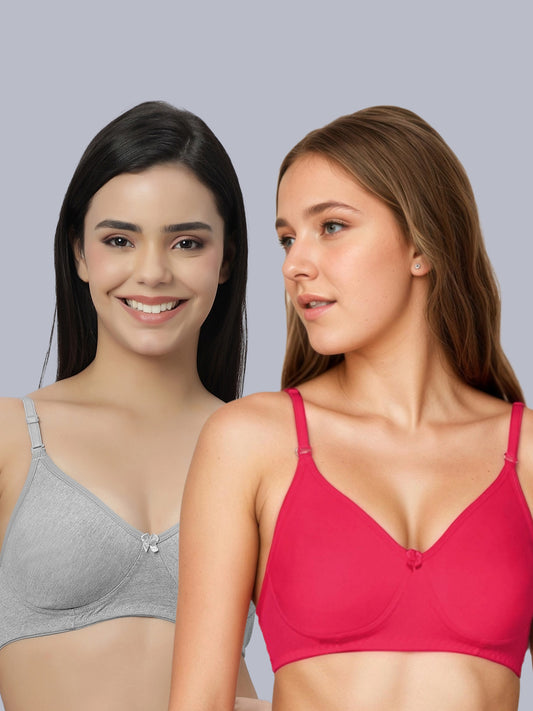 Eden101 Soft Padded Full Coverage Bra (Pack of 2)