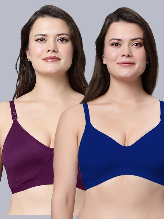 Eden08 Non-Padded Full Coverage Bra (Pack of 2)