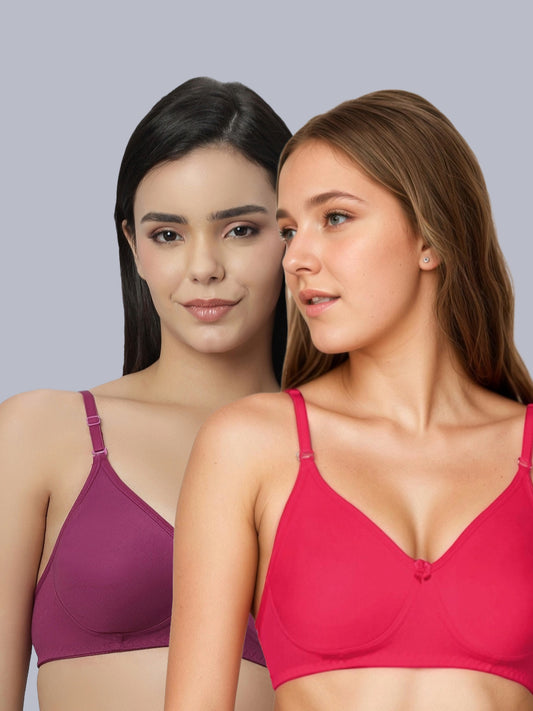 Eden101 Soft Padded Full Coverage Bra (Pack of 2)