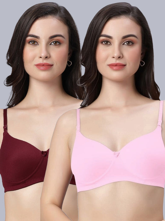 Eden102 Padded Full Coverage Bra (Pack of 2)