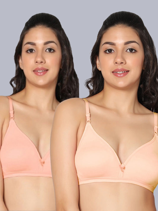 Eden02 Non Padded Medium Coverage Bra (Pack of 2)