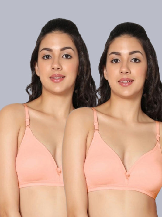 Eden02 Non Padded Medium Coverage Bra (Pack of 2)