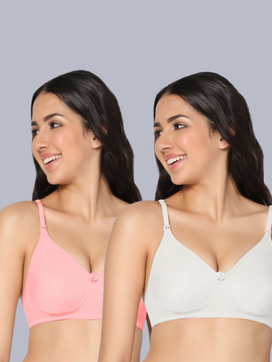 Eden01 Soft Padded Full Coverage Bra (Pack of 2)
