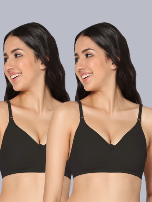 Eden01 Soft Padded Full Coverage Bra (Pack of 2)