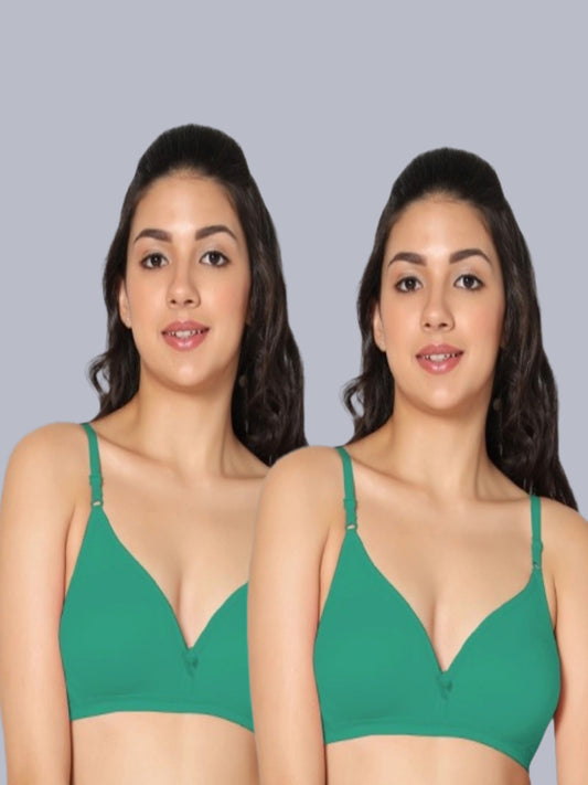 Eden02 Non Padded Medium Coverage Bra (Pack of 2)