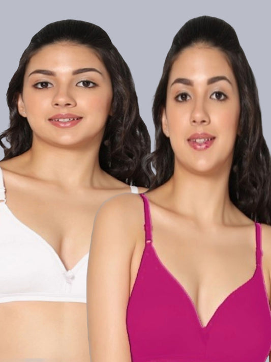 Eden02 Non Padded Medium Coverage Bra (Pack of 2)