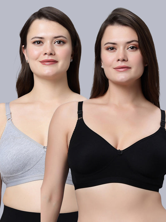Eden08 Non-Padded Full Coverage Bra (Pack of 2)