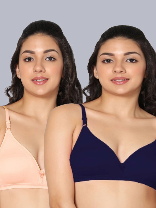 Eden02 Non Padded Medium Coverage Bra (Pack of 2)