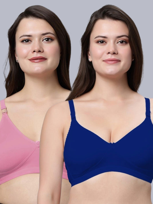 Eden08 Non Padded Full Coverage Bra (Pack of 2)