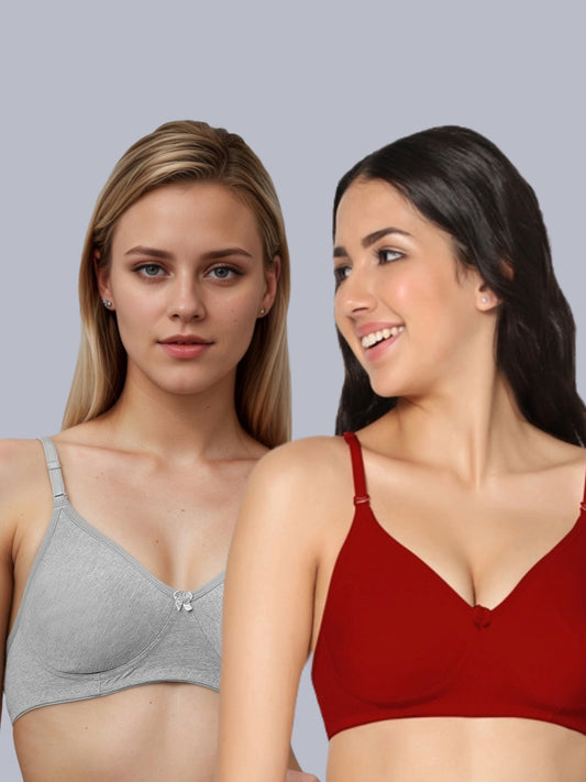 Eden01 Soft Padded Full Coverage Bra (Pack of 2)