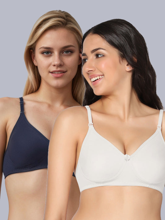 Eden Soft Padded Full Coverage Bra (Pack of 2)