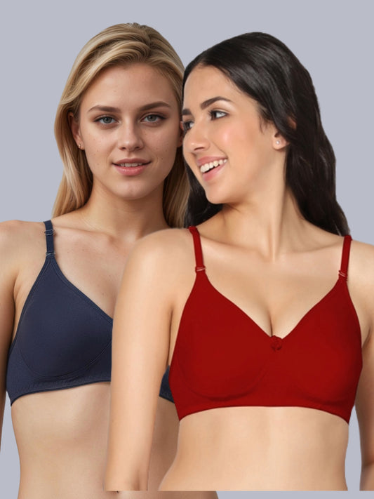 Eden01 Soft Padded Full Coverage Bra (Pack of 2)