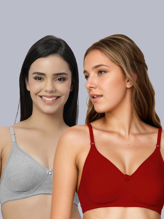Eden101 Soft Padded Full Coverage Bra (Pack of 2)