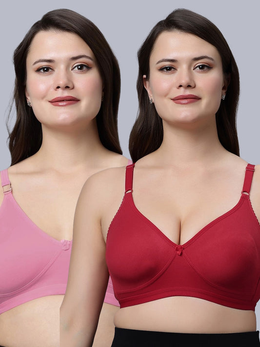 Eden08 Non Padded Full Coverage Bra (Pack of 2)