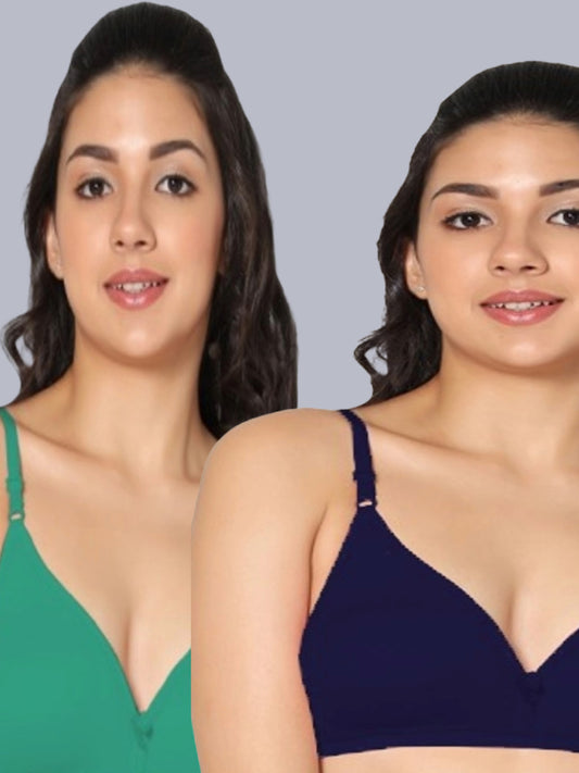 Eden02 Non Padded Medium Coverage Bra (Pack of 2)