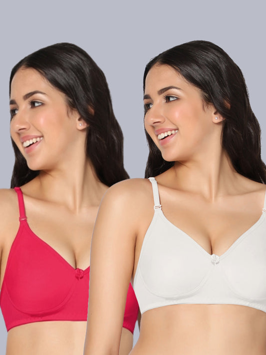 Eden01 Soft Padded Full Coverage Bra (Pack of 2)
