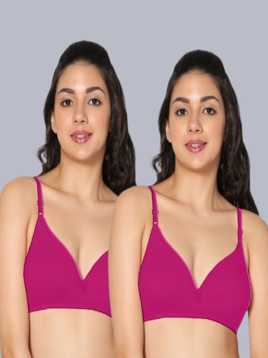 Eden02 Non Padded Medium Coverage Bra (Pack of 2)