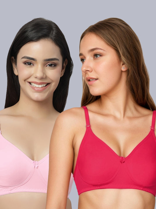 Eden101 Soft Padded Full Coverage Bra (Pack of 2)